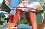 Sebastian Hosu: Player II, 2020, oil on canvas, 65 x 100 cm 

